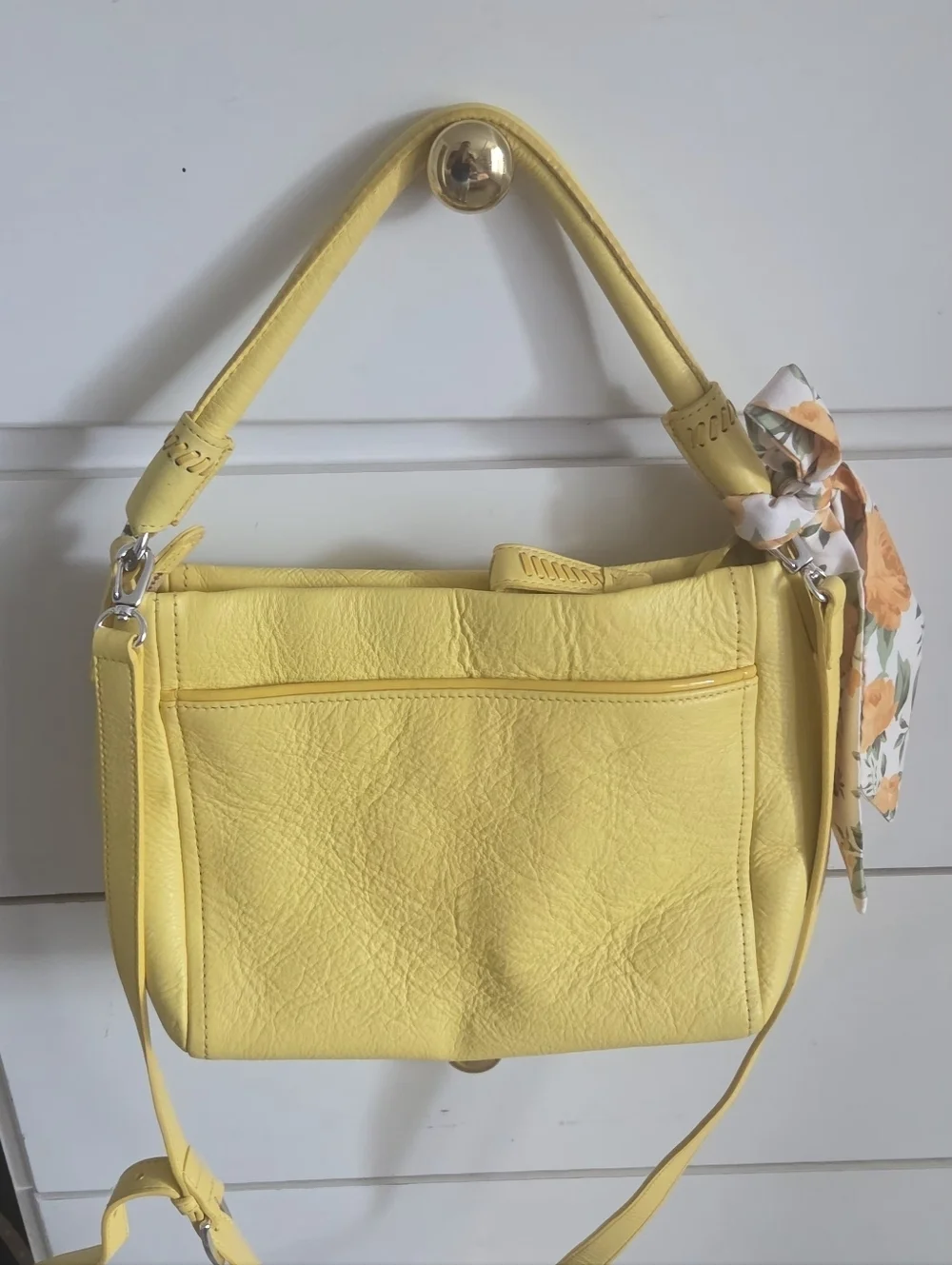 Brighton Yellow Shoulder Bag with Gold Hardware
